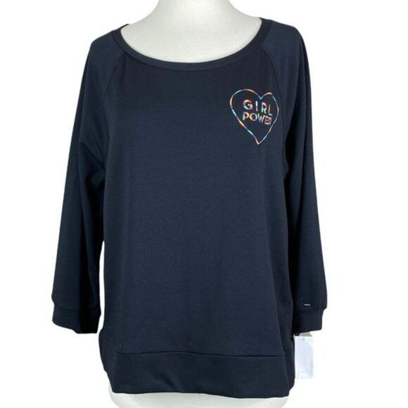 Betsey Johnson Sweatshirt Girl Power Size Medium NWT - Picture 1 of 5